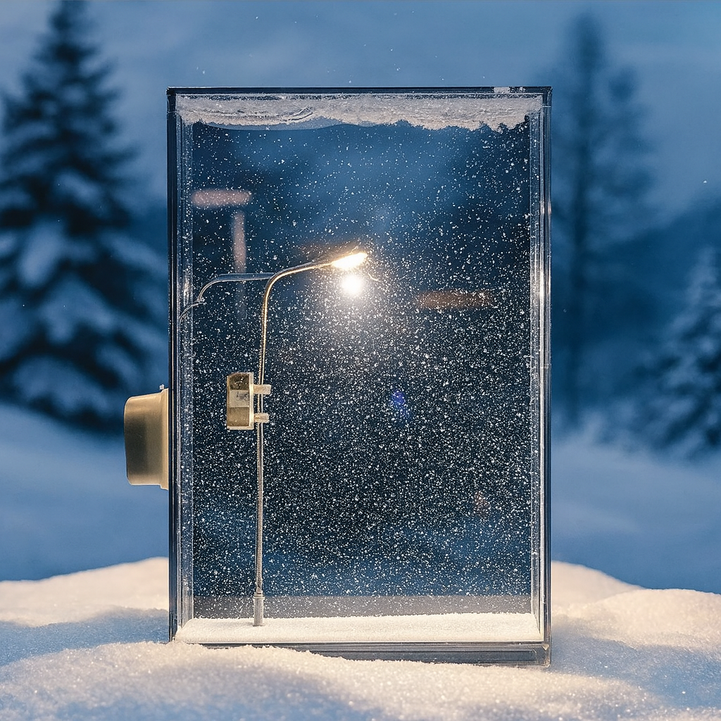 Handmade Snowy Lamp