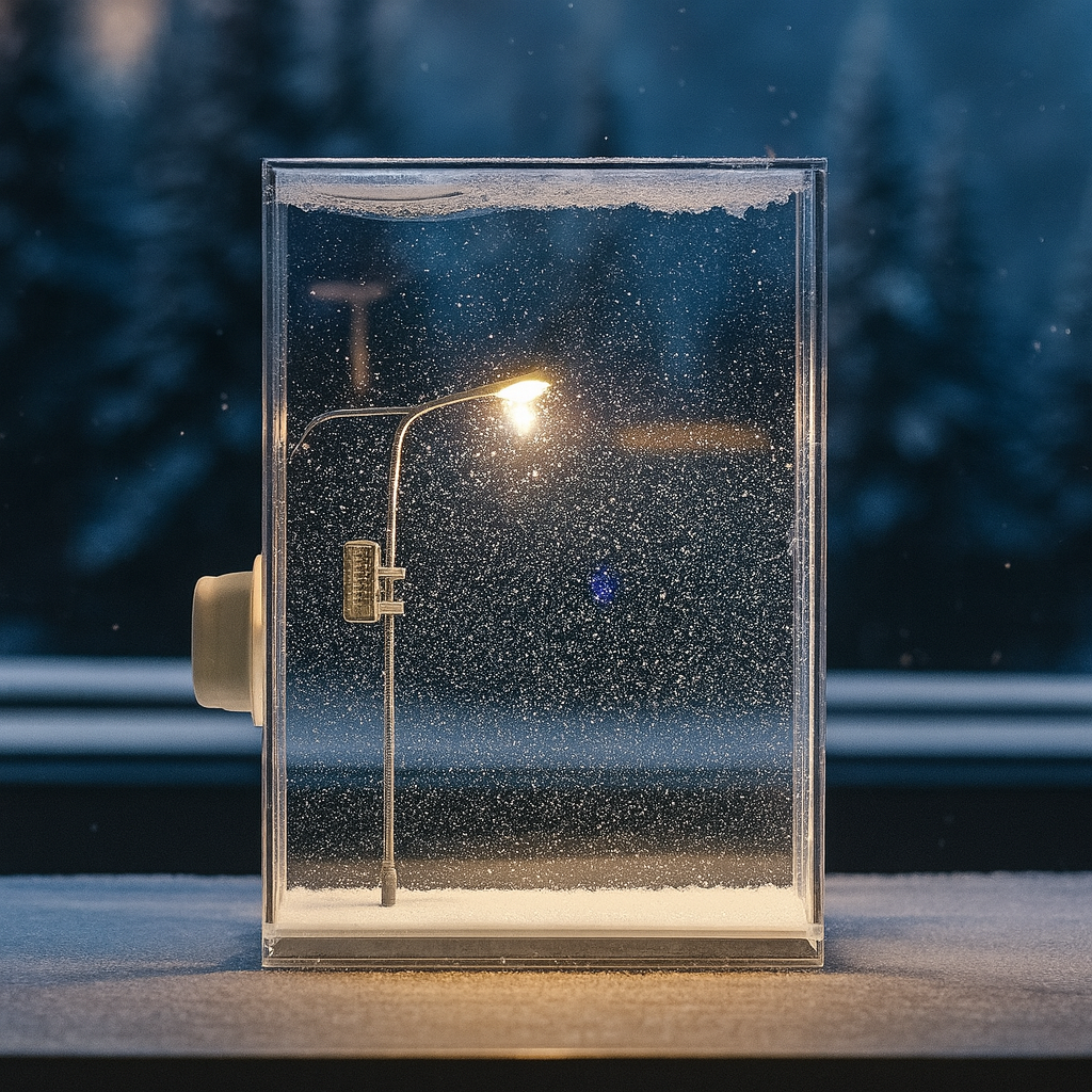 Handmade Snowy Lamp